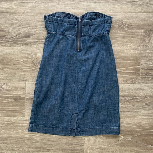 American Eagle Denim Strapless Dress. - Picture 2 of 3